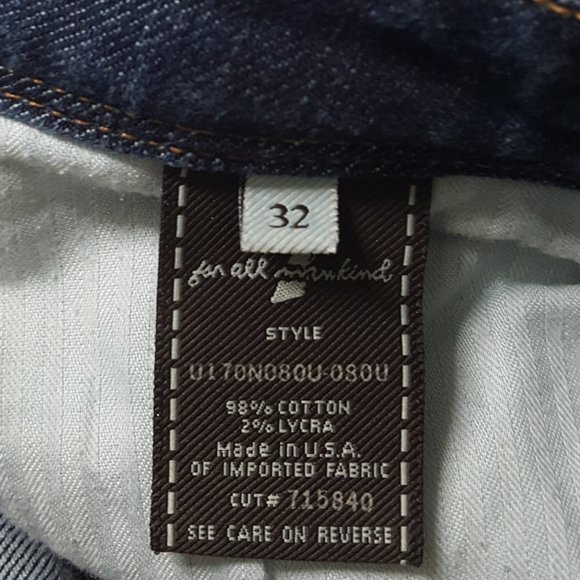 Women's 7FOR ALL MANKIND Boot Cut Jeans Size 32 Blue - Picture 8 of 12